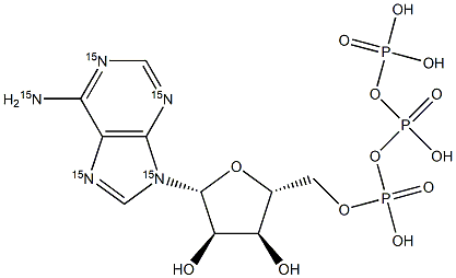 Adenosine 5'-Triphosphate-15N5 结构式