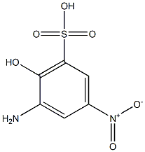 4-硝基-2-氨基苯酚-6-磺酸 结构式