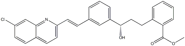 2-[3-(S)-[3-[2-(7-氯-2-喹啉基)乙烯基]苯基]-3-羟基丙基]苯甲酸甲脂 结构式