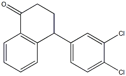 4-(3,4-二氯苯基)-2,3-二氢-1-萘酮 结构式