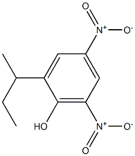 4,6-二硝基邻仲丁基苯酚 结构式