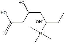 (R)-3-羧基-2-羟丙基-N,N,N-三甲基-1-丙铵基氢氧化物 结构式