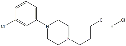 1-(3-氯苯基)-4-(3-氯丙基)哌嗪单盐酸盐 结构式