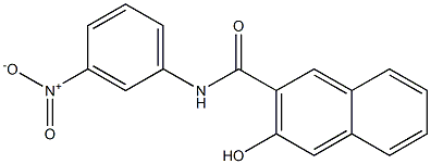 2-羟基-N-(3-硝基苯基)-3-萘甲酰胺 结构式