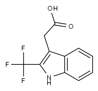 2-(三氟甲基)-1H-吲哚-3-乙酸 结构式