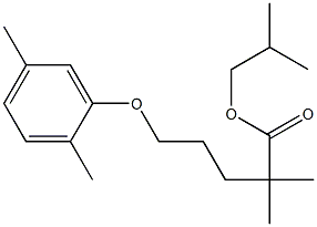 2,2-二甲基-5-(2,5-二甲基苯氧基)戊酸异丁酯 结构式