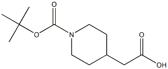 N-BOC-4-哌啶乙酸 结构式