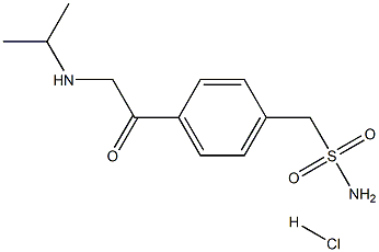 4-(2-异丙胺基乙酰基)苯基甲烷磺酰胺盐酸盐 结构式