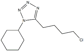 5-(4-chlorobutyl)-1-cyclohexyl-1H-tetrazole 结构式