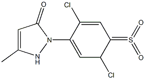 1-(2',5'-二氯-4'磺酸基苯基)-3-甲基-5-吡唑酮 结构式