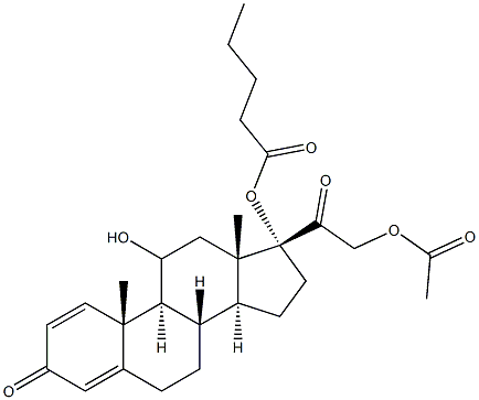 泼尼松龙醋酸戊酸酯 结构式