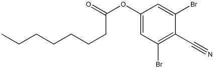 3,5-二溴-4-氰基苯基辛酸酯 结构式
