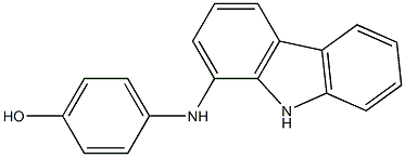 4-羟基苯基氨基咔唑 结构式