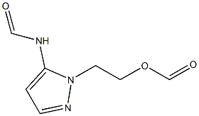 5-甲酰氨基-1-(2-甲酰氧乙基)吡唑 结构式