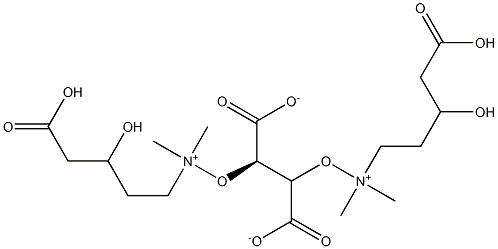 (R)-双[(3-羧基-2-羟丙基)三甲铵基]-L-酒石酸盐 结构式