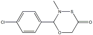 2-(4-氯苯)-3-甲基-1,1-双氧-4-间噻嗪酮 结构式