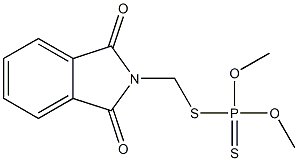 O,O-二甲基-S-(酞酰亚胺基甲基)二硫代磷酸酯 结构式