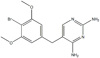 5-[(4-溴-3,5-二甲氧基苯)甲基]-2,4-嘧啶二胺 结构式