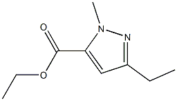 3-乙基-1-甲基吡唑-5-羧酸乙酯 结构式