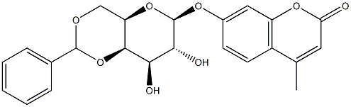 4-Methylumbelliferyl 4,6-O-Benzylidene-b-D-galactopyranoside 结构式
