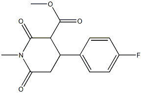 Methyl 4-(4-fluorophenyl)-1-methyl-2,6-dioxopiperidine-3-carboxylate 结构式