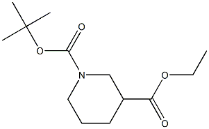 1-BOC-3-哌啶甲酸乙酯 结构式