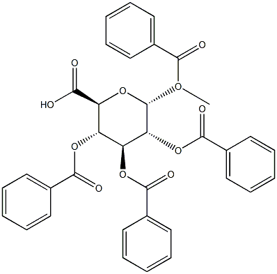 1,2,3,4-Tetra-O-benzoyl-a-D-glucuronidemethylester 结构式