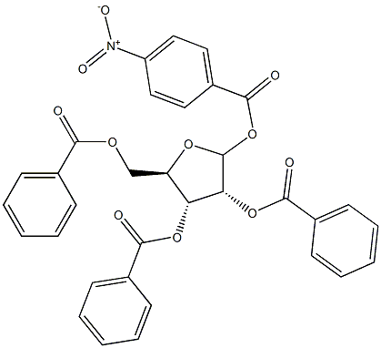 2,3,5-Tri-O-benzoyl-1-O-(4-nitrobenzoyl)-D-ribofuranose 结构式