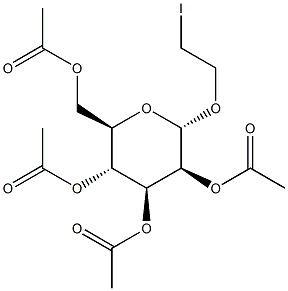 2-Iodoethyl2,3,4,6-tetra-O-acetyl-a-D-mannopyranoside 结构式