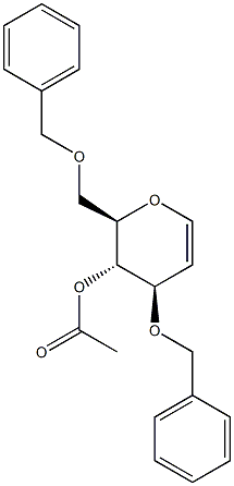 4-O-乙酰基-3,6-二-O-苄基D-己烯糖 结构式