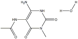 5-Acetamido-6-amino-3-methyluracilhydrate 结构式