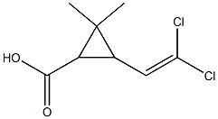 3-(2,2-dichloroethenyl)-2,2-dimethylcyclo propanecarboxlic acid 结构式