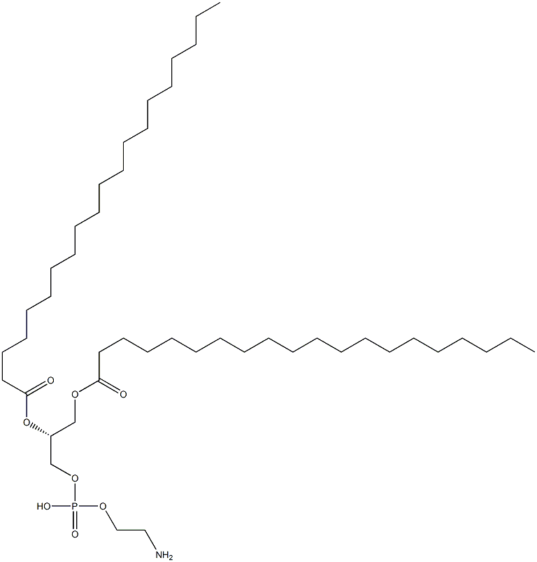 1,2-dieicosanoyl-sn-glycero-3-phosphoethanolamine 结构式