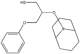 1-Propanethiol, 2-(9-borabicyclo[3.3.1]non-9-yl)oxy-3-phenoxy- 结构式