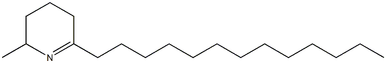 2-Methyl-6-tridecyl-2,3,4,5-tetrahydropyridine 结构式