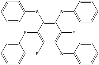 Benzene, 4,6-difluoro-1,2,3,5-tetrakis(phenylthio)- 结构式