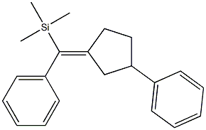 Cyclopentane, 1-phenyl-3-(1-phenyl-1-trimethylsilylmethylene)- 结构式