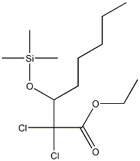 Ethyl 2,2-dichloro-3-[(trimethylsilyl)oxy]octanoate 结构式