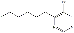 5-Bromo-4-hexylpyrimidine 结构式