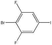 1-IODO-3,5-DIFLUORO-4-BROMOBENZENE 结构式