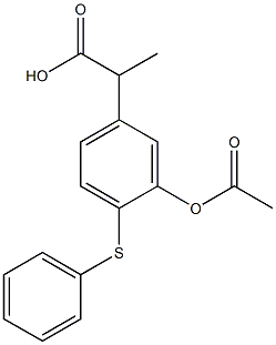 5-(1-CARBOXYETHYL)-2-(PHENYLTHIO)PHENYL ACETIC ACID 结构式