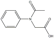 N-乙醯-N-苯甘胺酸 结构式