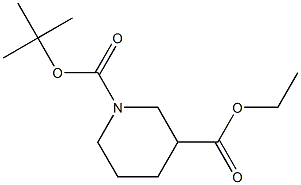 Ethyl 1-Boc-Piperidine-3-Carboxylate 结构式