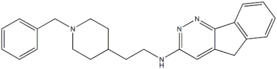3-(2-(1-benzylpiperidin-4-yl)-ethylamino)-5H-indeno(1,2-c)pyridazine 结构式