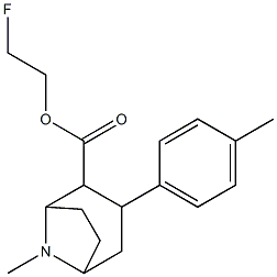 2'-fluoroethyl 8-methyl-3-(4-methylphenyl)-8-azabicyclo(3.2.1)octane-2-carboxylate 结构式