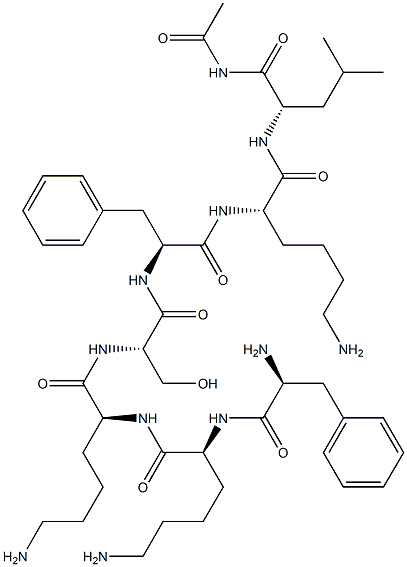 acetyl-phenylalanyl-lysyl-lysyl-seryl-phenylalanyl-lysyl-leucinamide 结构式