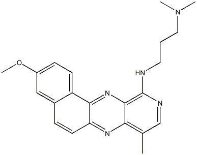 11-(((dimethylamino)propyl)amino)-3-methoxy-8-methylbenzo(f)pyrido(4,3-b)quinoxaline 结构式