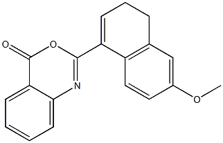 2-(6'-methoxy-3',4'-dihydro-1'-naphthyl)-4H-3,1-benzoxazin-4-one 结构式