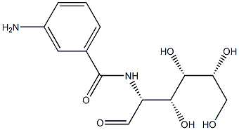 2-(3-aminobenzamido)-2-deoxyglucose 结构式