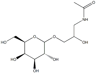 1-O-galactopyranosyl-3-acetamido-1,2-propanediol 结构式